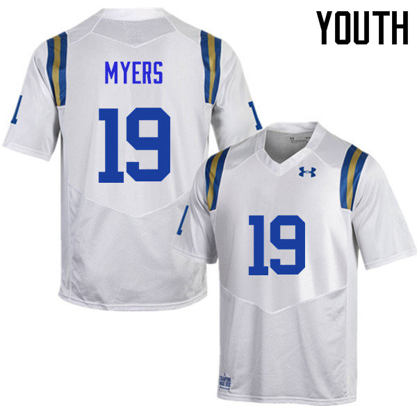 Youth #19 Craig Myers UCLA Bruins Under Armour College Football Jerseys Sale-White
